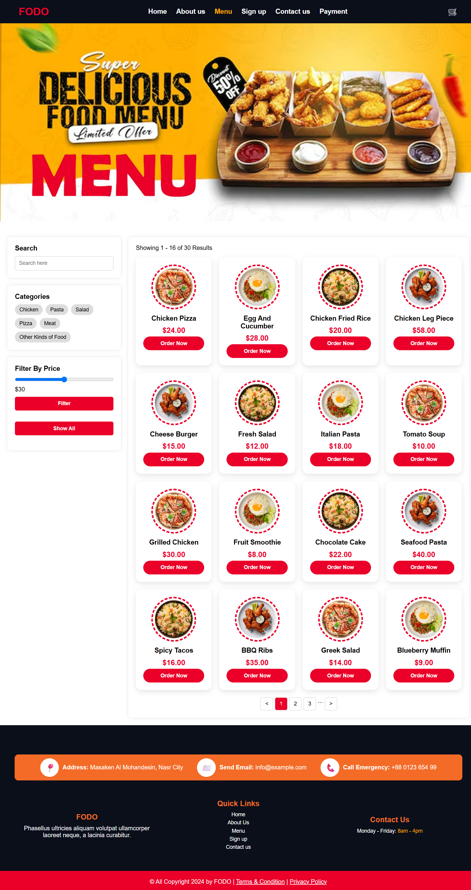 FODO Restaurant Website 2